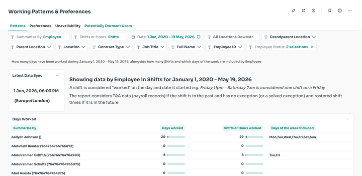 Date filter changing the analysis period